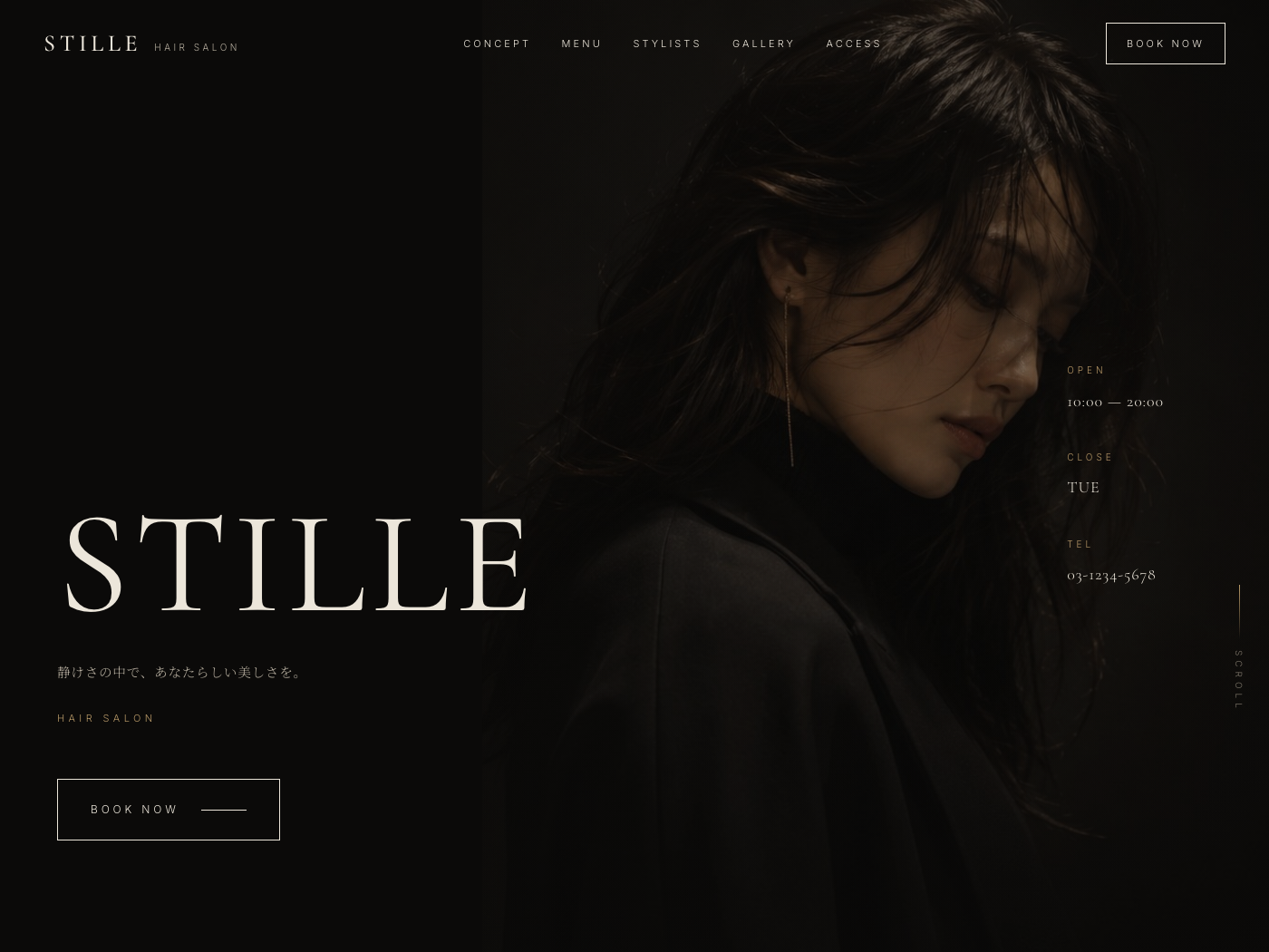 STILLE サンプルサイトプレビュー